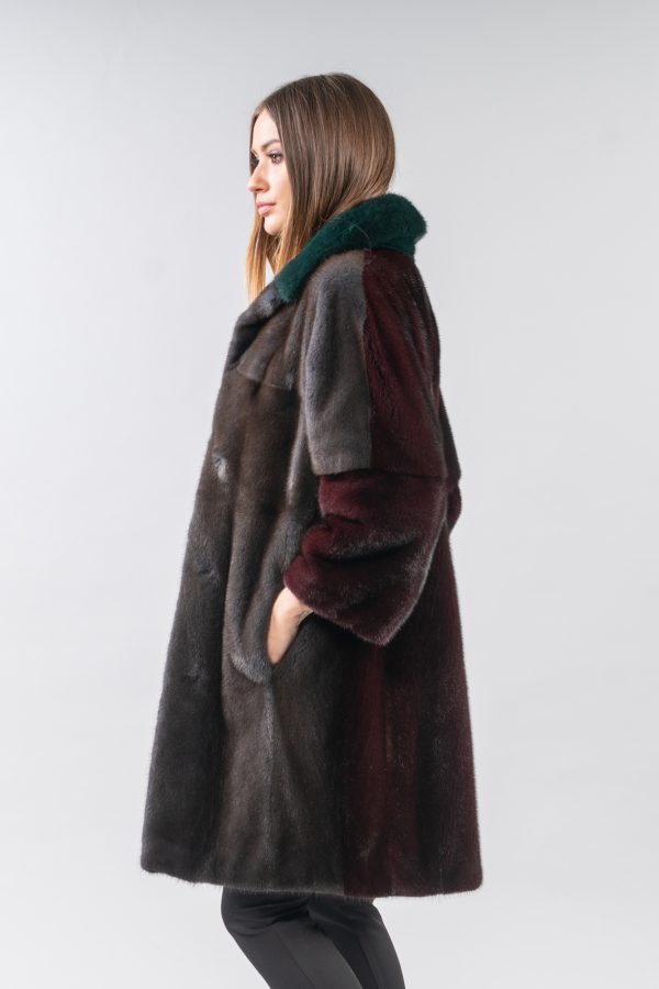Multi-Color Mink Fur Jacket