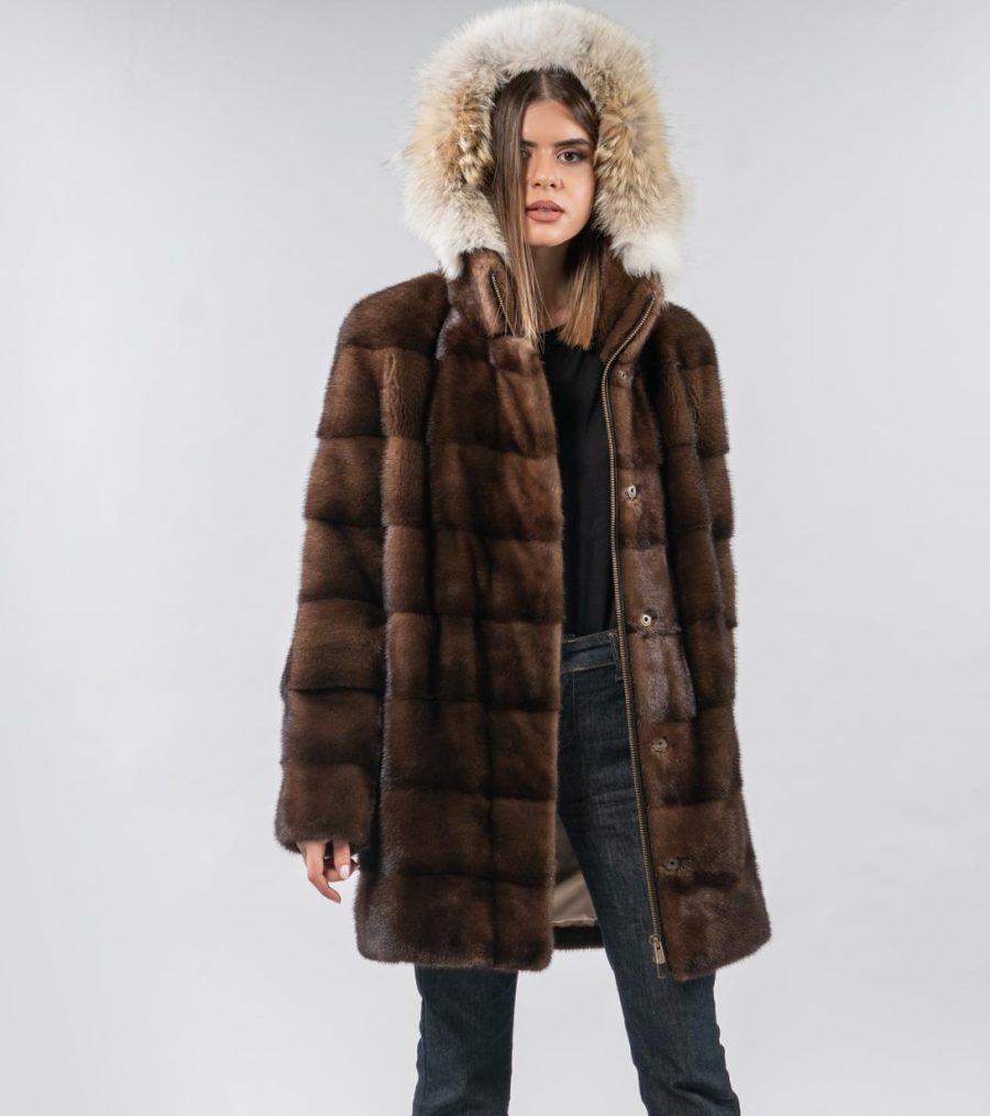 Demi Buff Mink Fur Jacket - 100% Real Fur - Haute Acorn