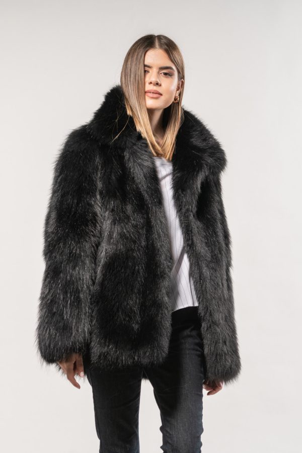 Black Raccoon Fur Coat