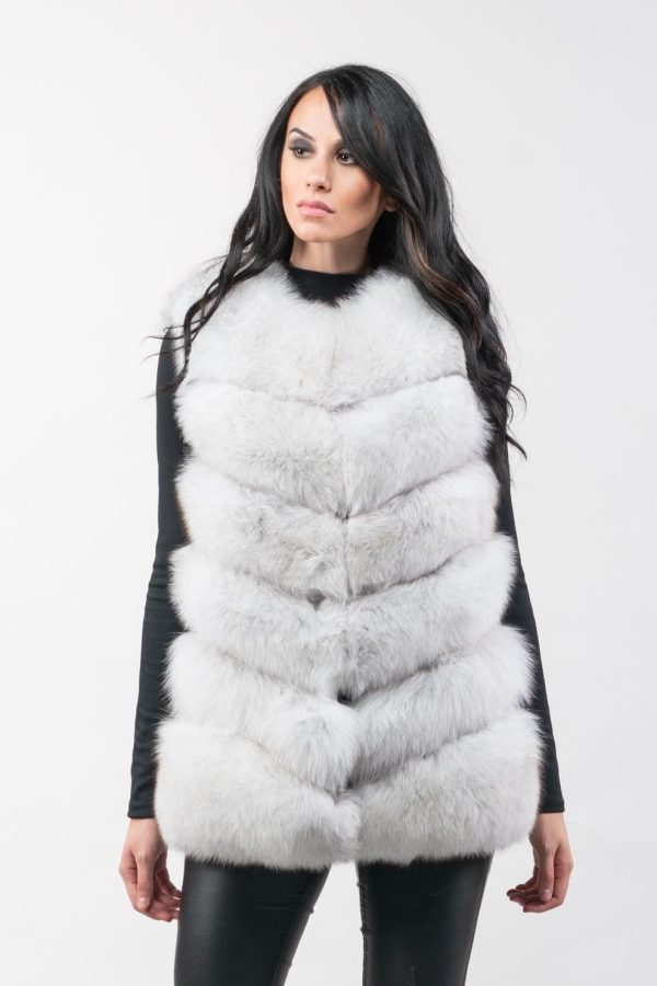 White Fox Fur Vest