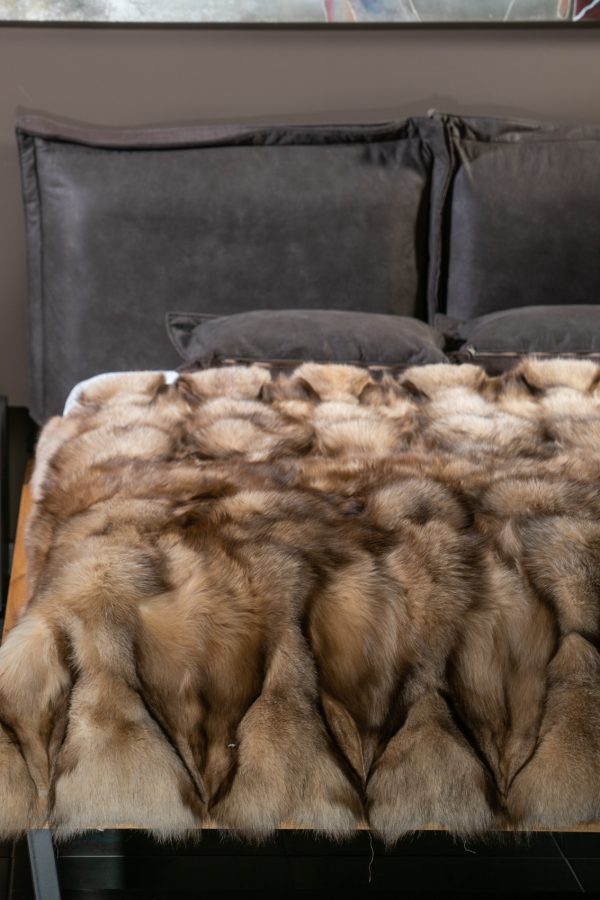 Real Fox Fur Blanket