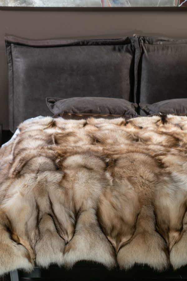 Crystal Fox Fur Blanket