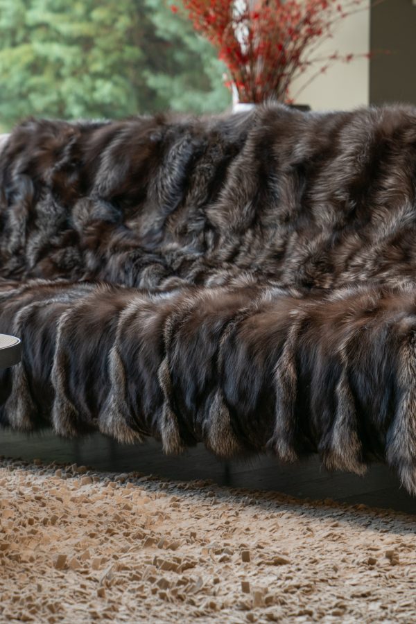 Real Arzante Fox Fur Blanket