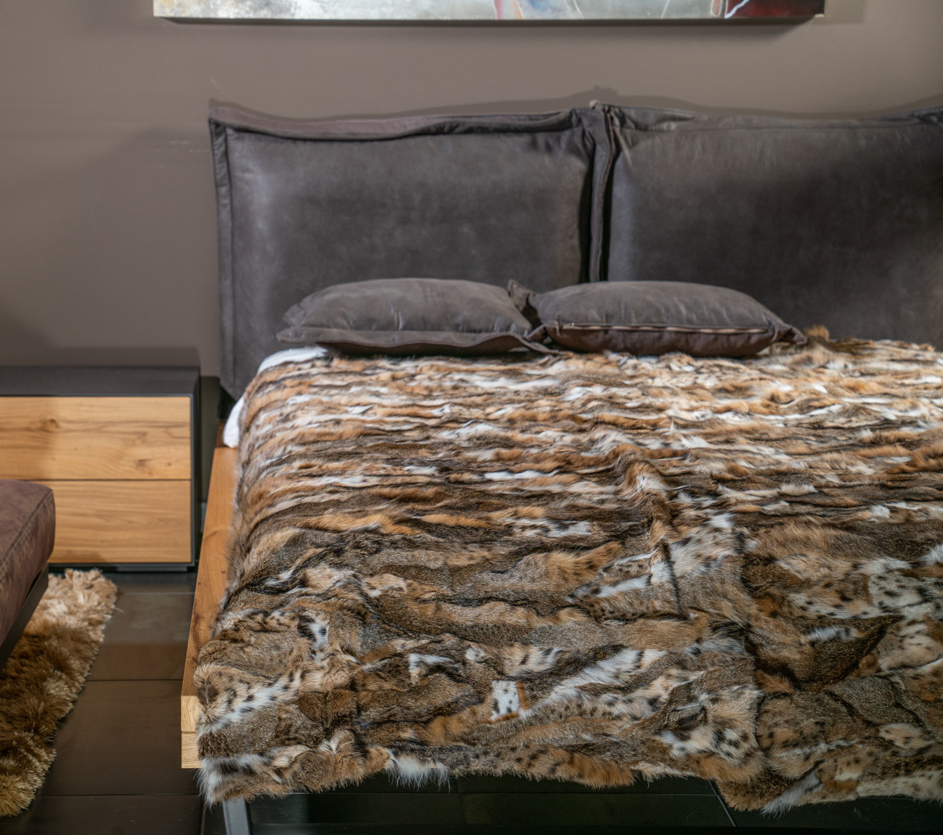 Lynx fur blanket best sale