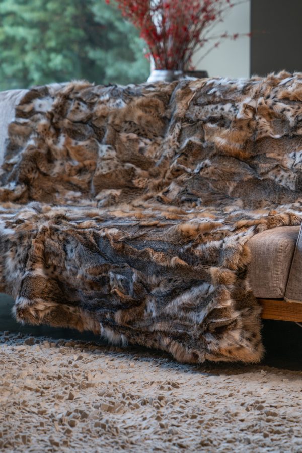 Real Fur Blanket Made Of Lynx Fur