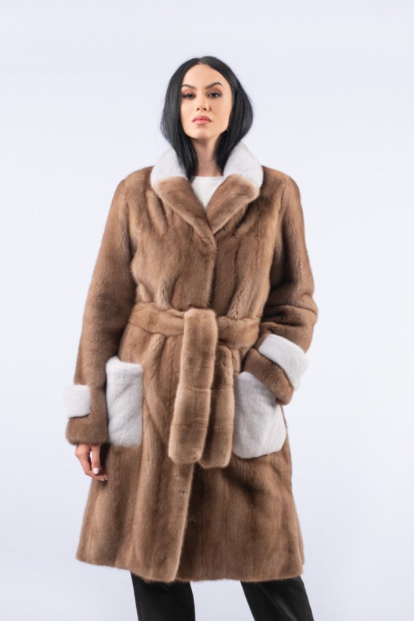 Mink Fur Coat With Front Pockets