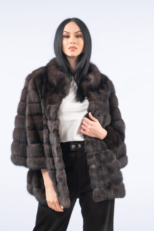 Sable Fur Jacket With 7/8 Sleeves
