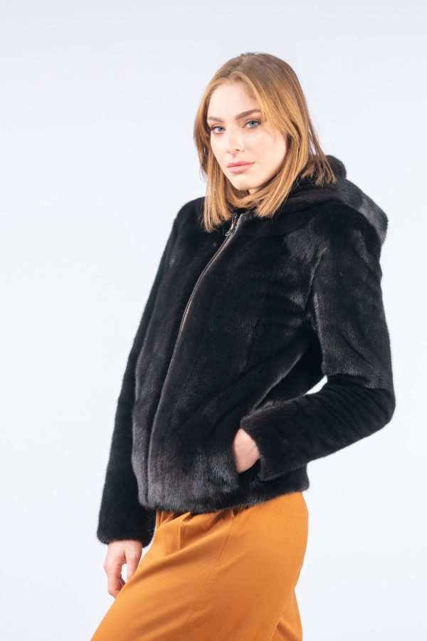 Hooded Short Mink Fur Jacket