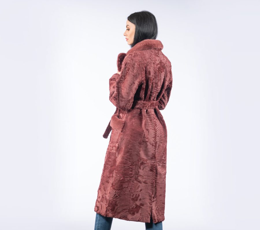 Marsala Astrakhan Fur Jacket