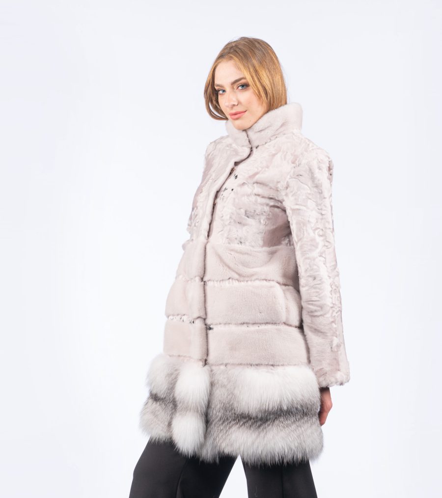 Rose Astrakhan Fur Jacket