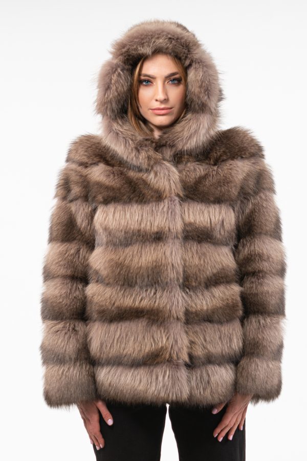 Taupe Raccoon Fur Jacket