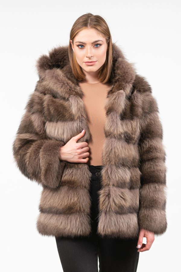 Taupe Raccoon Fur Jacket