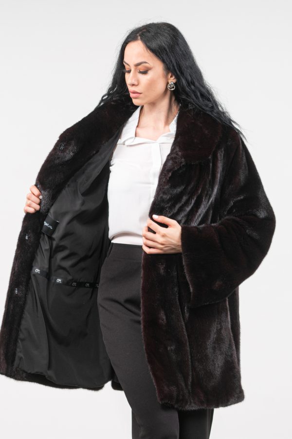 Dark Brown Mink Fur Jacket