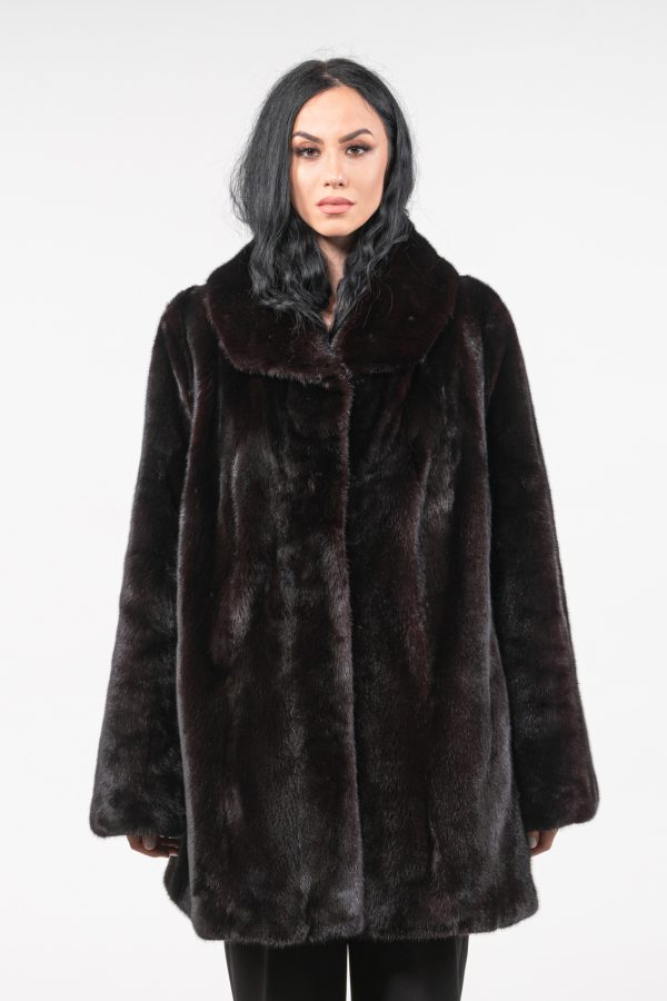 Dark Brown Mink Fur Jacket
