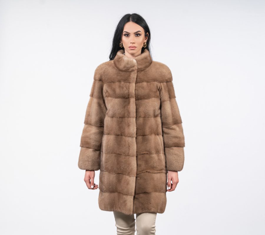 Women's Pastel Mink Fur Jacket - 100% Real Fur - Haute Acorn