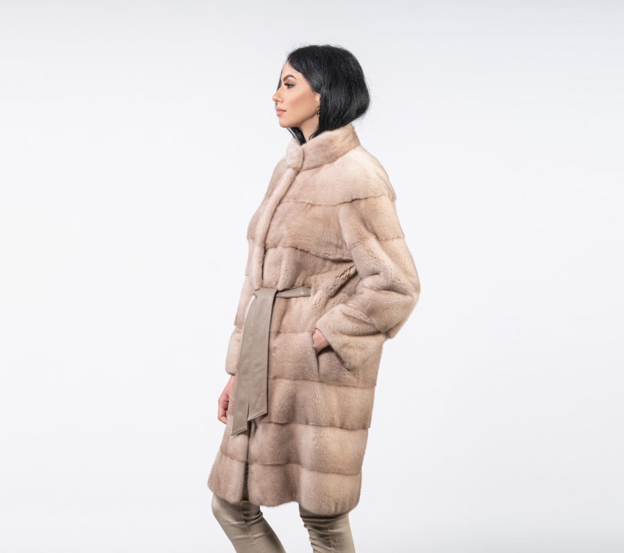 Light Brown Mink Fur Jacket - 100% Real Fur - Haute Acorn