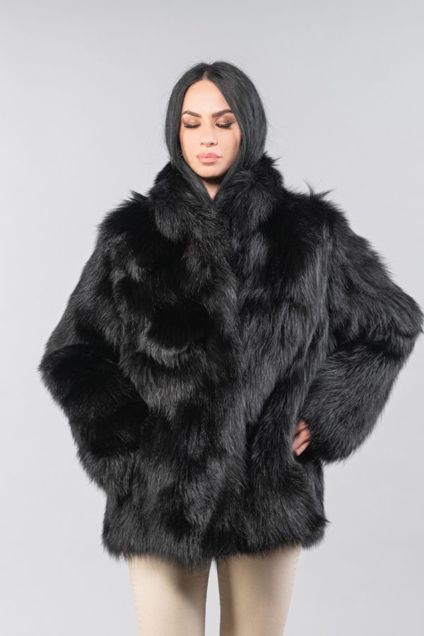 Black Raccoon Fur Jacket