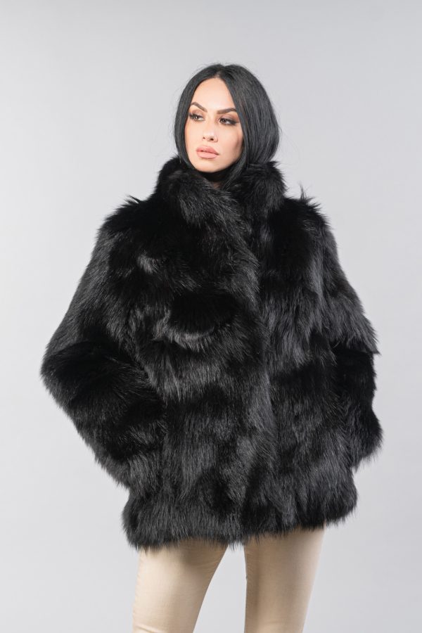 Black Raccoon Fur Jacket