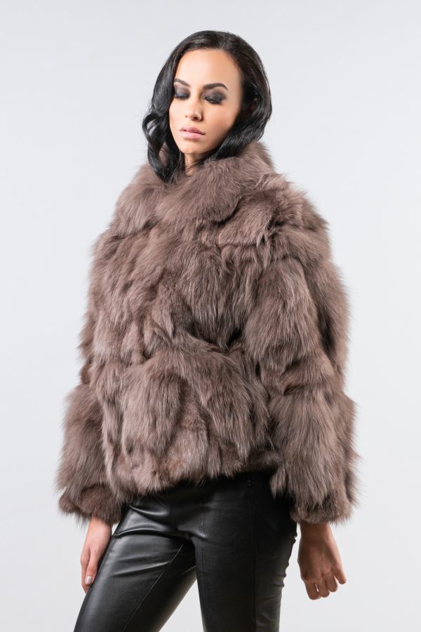 Brown Fox Fur Jacket
