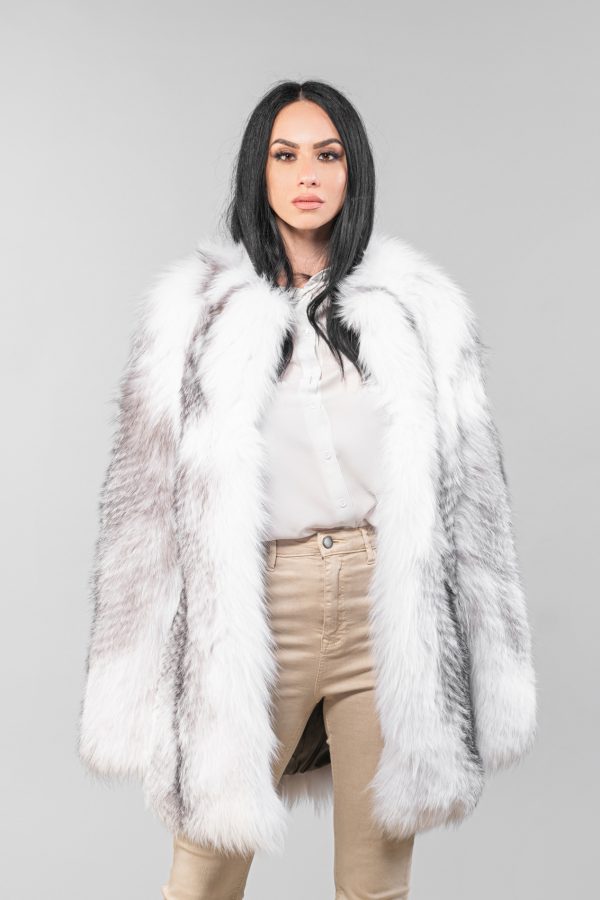 White Platinum Fox Fur Jacket