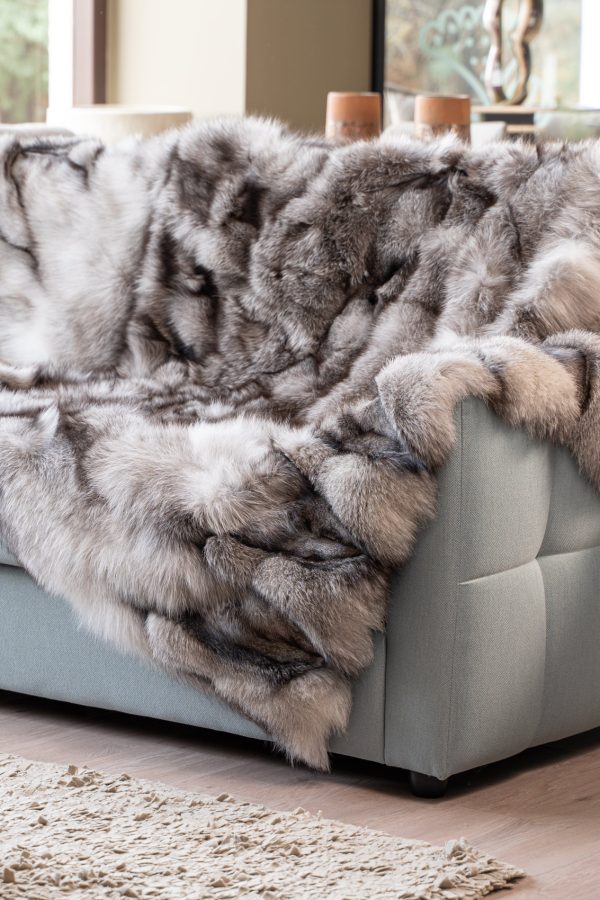 Fur Blanket Made Of Blue Frost Fox