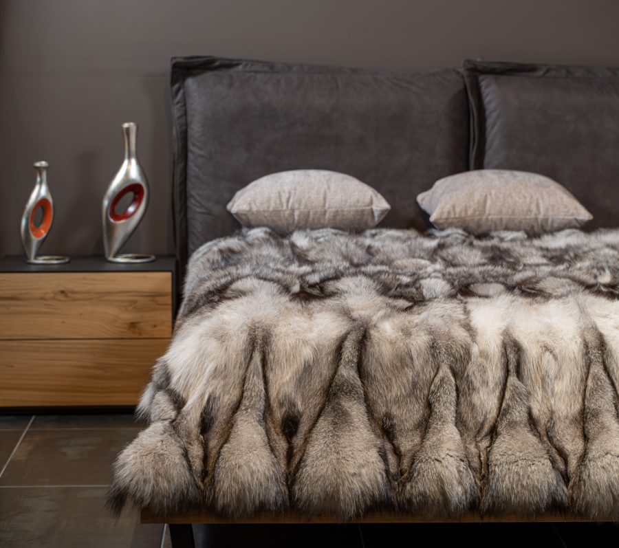 Fur Blanket Made Of Blue Frost Fox