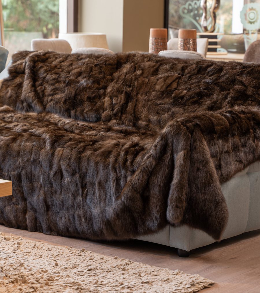 Fur Blanket Made of Sable Fur