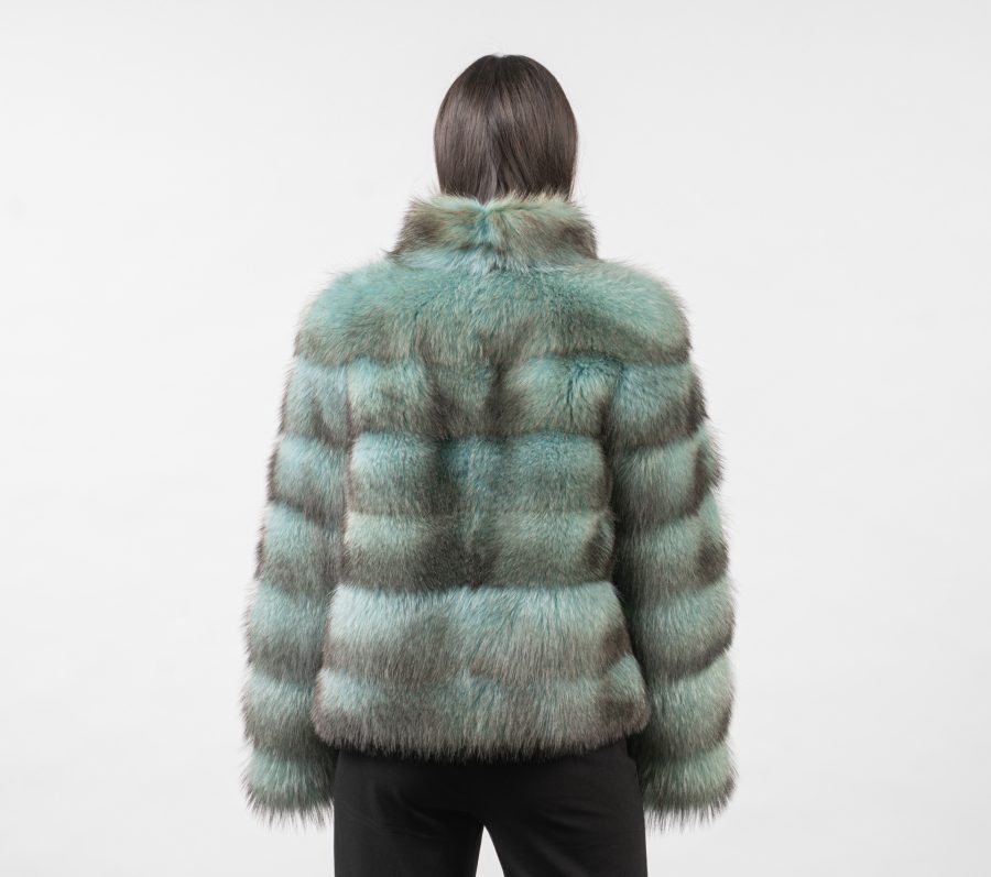 Blue Tint Raccoon Fur Jacket - 100% Real Fur - Haute Acorn