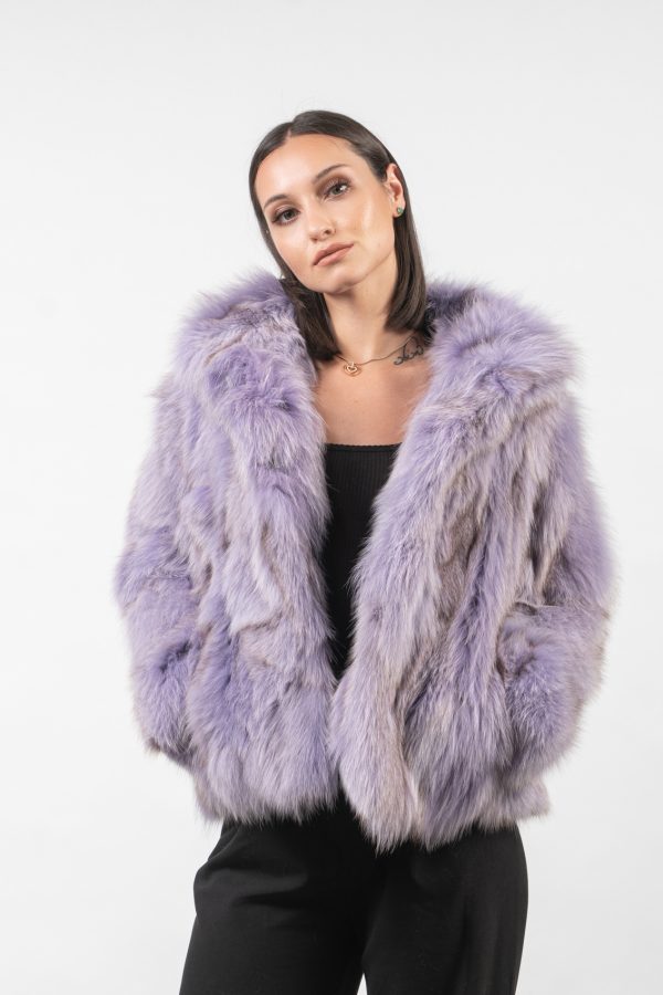 Lavender Fox Fur Jacket