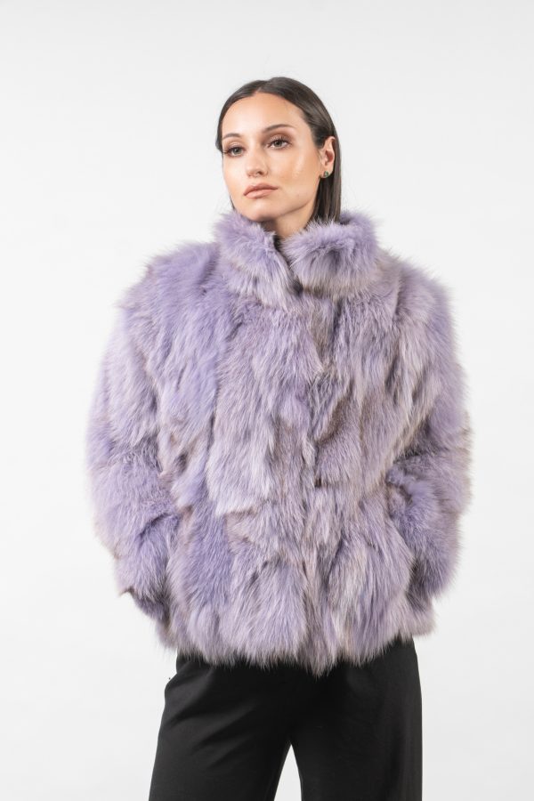 Lavender Fox Fur Jacket