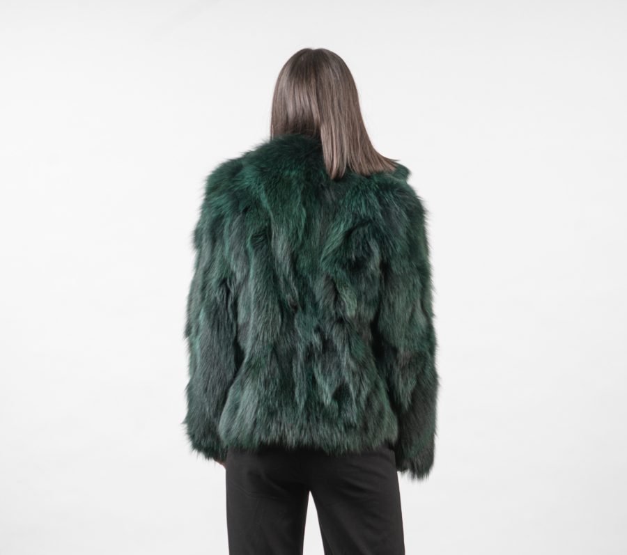 Dark Green Fur Jacket