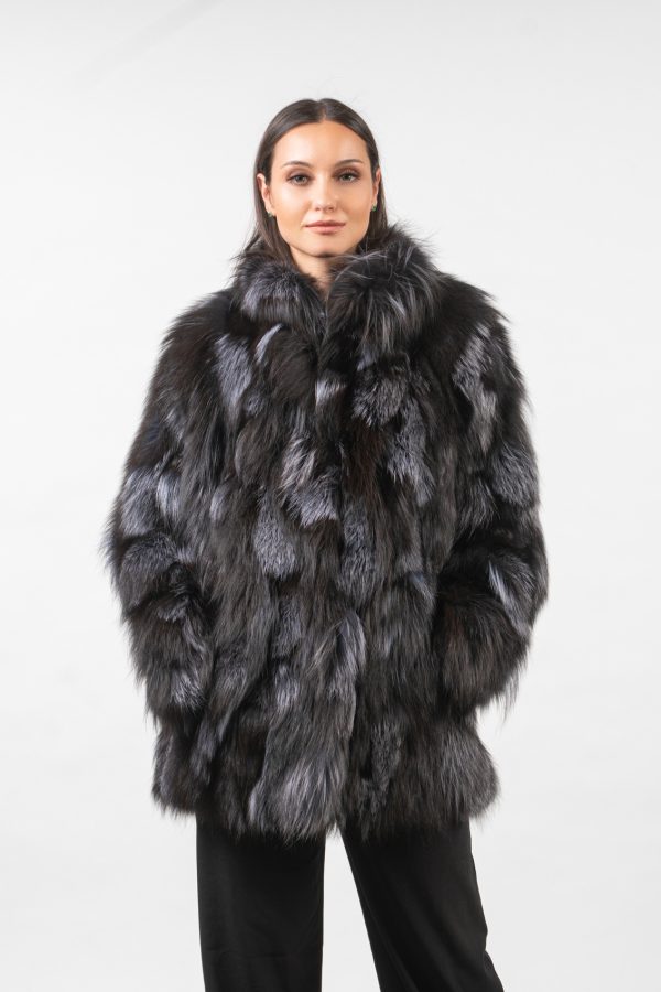 Cropped Fox Fur Jacket
