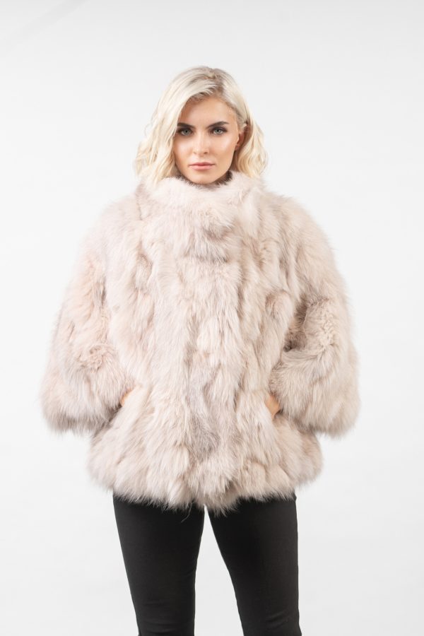 Pale Rose Fox Fur Jacket