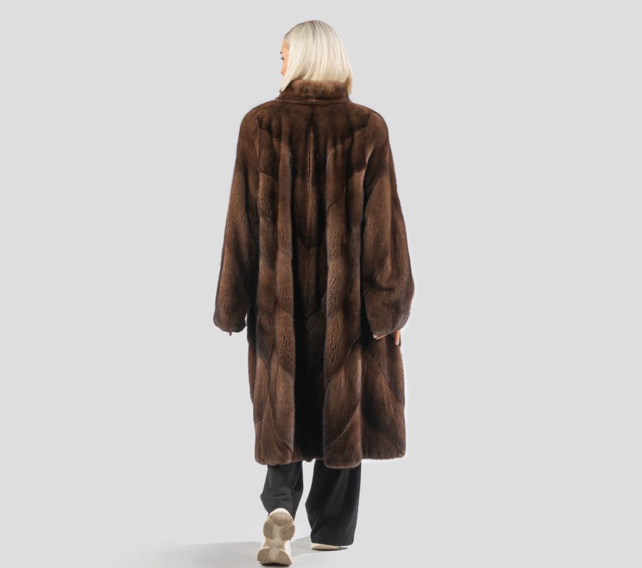 Brown Full Length Mink Fur Coat