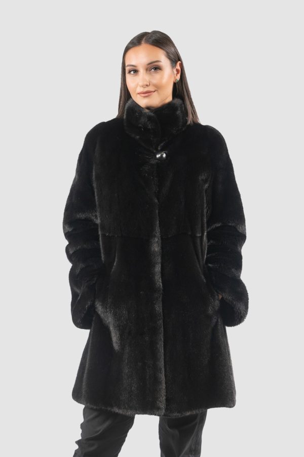 Full Skin Black Mink Fur Jacket