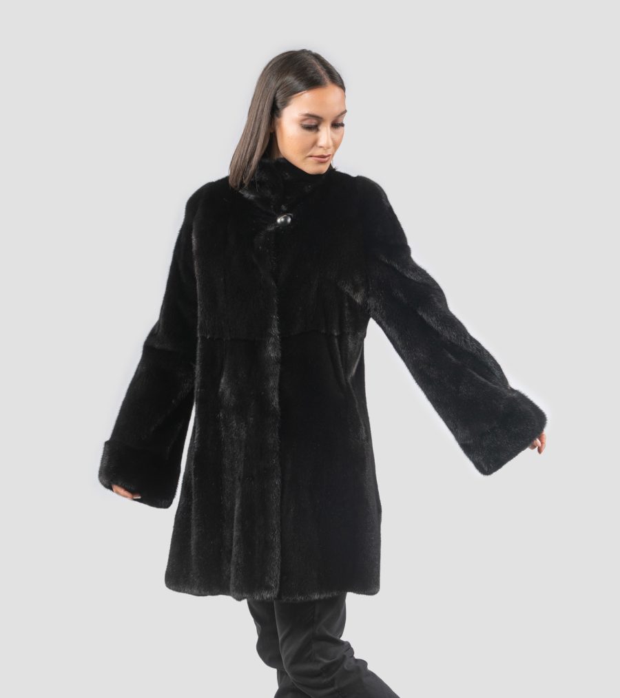 Full Skin Black Mink Fur Jacket
