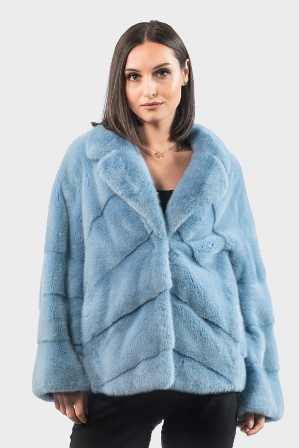 Bleu Ciel Mink Fur Jacket