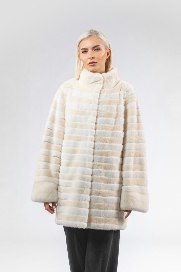 White Pearl Mink Fur Jacket