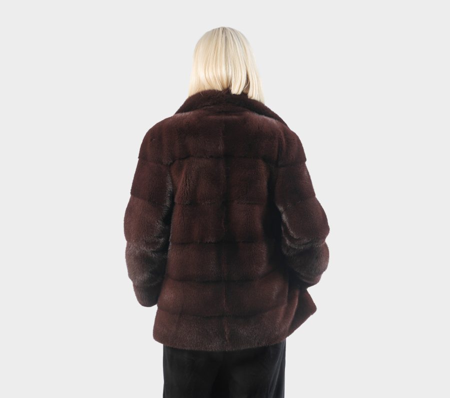 Reddish Brown Mink Fur Jacket