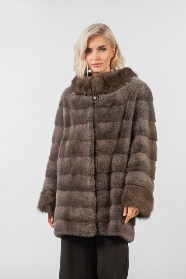 Grey Mink Fur Jacket
