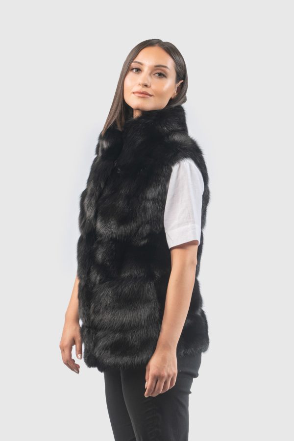 Black Sable Fur Vest