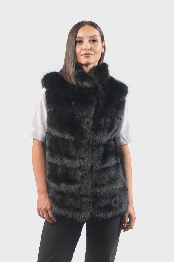 Black Sable Fur Vest