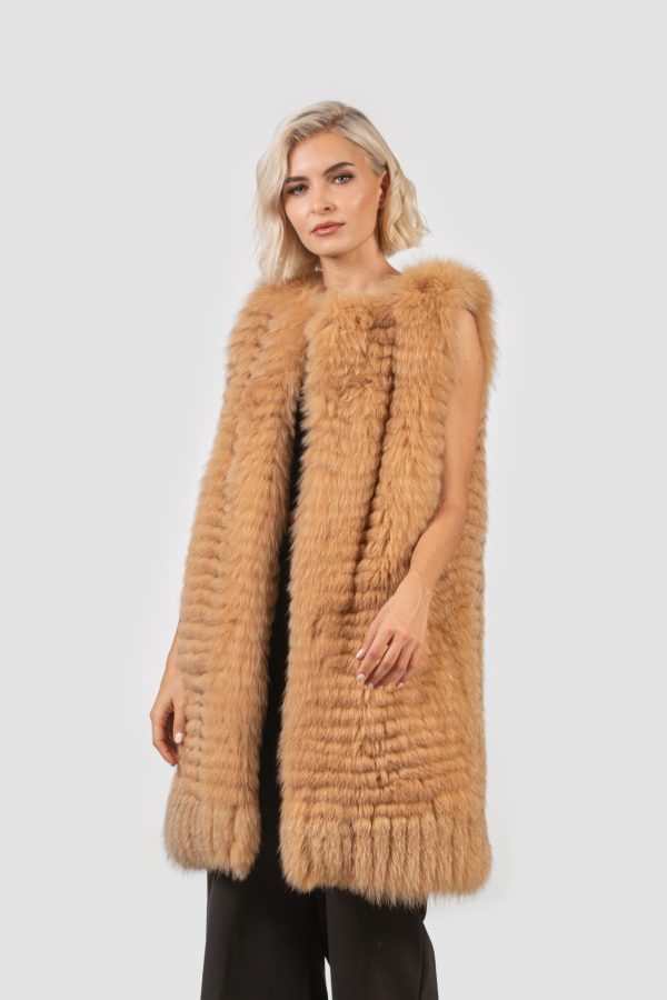 Cinnamon Fox Fur Vest