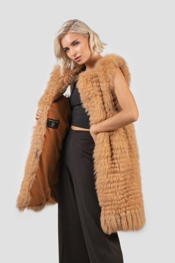 Cinnamon Fox Fur Vest