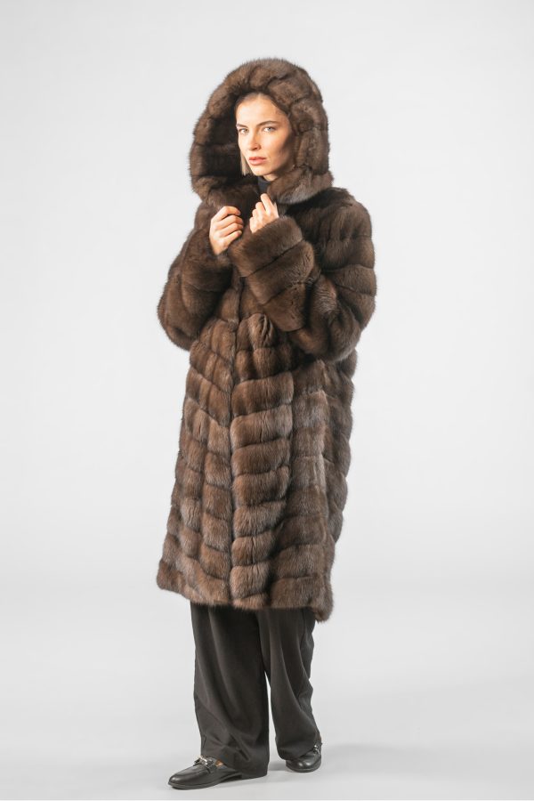 Brown Color Sable Fur Coat