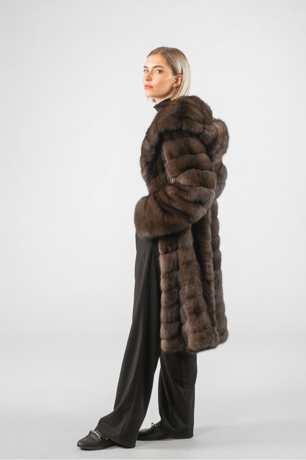 Brown Color Sable Fur Coat
