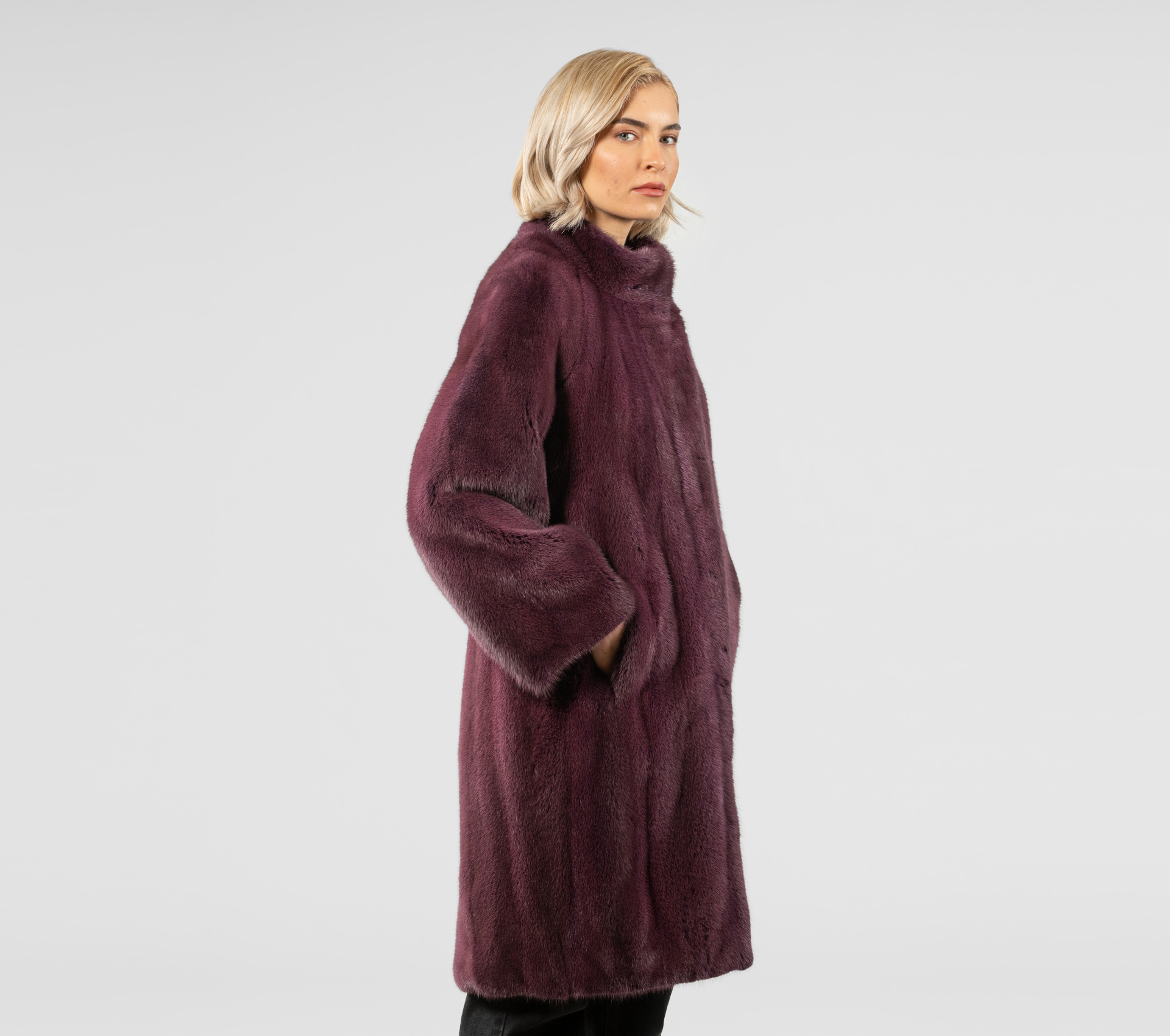 Purple Mink Fur Coat - 100% Real Fur - Haute Acorn