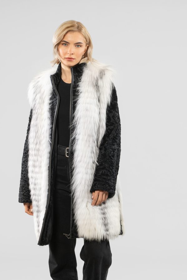 Astrakhan Fur Jacket With White Fox