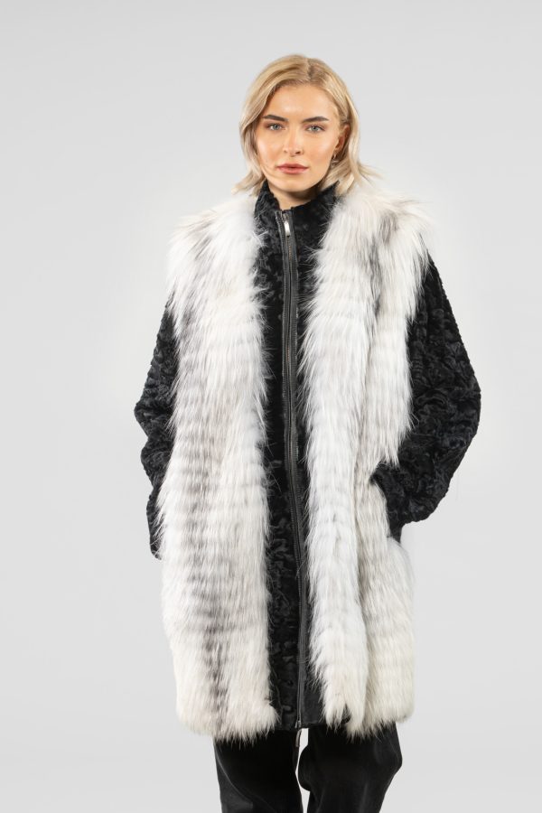 Astrakhan Fur Jacket With White Fox