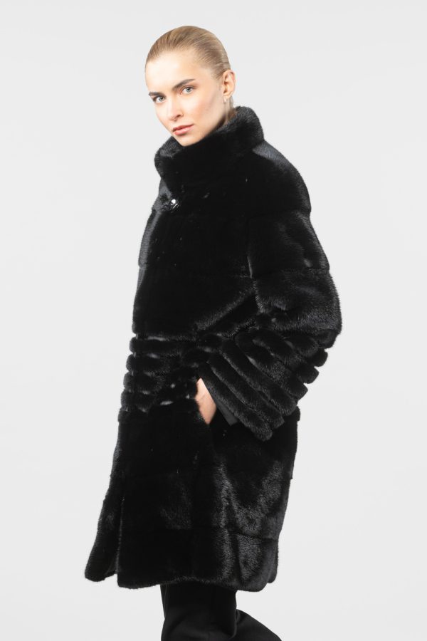 Layered Design Mink Fur Jacket
